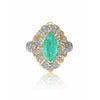 0.75 carat Marquise cut Emerald in 14k solid yellow gold Ring