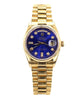 Rolex Day-Date 36mm 18038 Night Blue Diamond Dial 18K Gold Watch