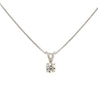 0.60ct 2/3 carat Round Lab Grown Diamond Solitaire Pendant in 14K White Gold