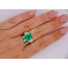 1 Carat Emerald Diamond 5-Stone Square Ring in 14K Gold