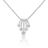 1 Carat Round Cut Diamond 5 Stone Platinum Dancing Pendant Necklace