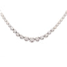 10 Carat Natural Diamond Graduated Tennis Necklace 18K White Gold 16.5 Inches