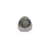 11 Carat Grade A Jadeite Jade Fei Cui Bezel Set Unisex Solitaire Ring