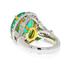 11 carat Colombian Emerald and Diamond Ring in 18k solid white gold