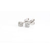 1/2 Carat Natural Diamond 4-Prong Basket Stud Earrings In 14K White Gold