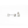 1/2 Carat Natural Diamond 4-Prong Basket Stud Earrings In 14K White Gold