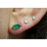 1/2ct Natural Emerald Marquise 8MM Stud Earrings 14K Gold