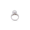 12mm Cultured South Sea Pearl & Round Diamond Ring in Platinum