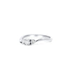 1/3 Carat Natural Diamond Mini 3-Stone Curved Ring in 14K White Gold