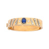 14K Rose Gold Backrach Signed Sapphire and Diamond Bangle Bracelet