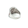 14K White Gold Pink Diamond Micro Pave Ring