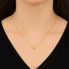 14K Yellow Gold Four Heart Clover Pendant Necklace