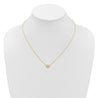 14K Yellow Gold Four Heart Clover Pendant Necklace