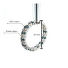 14k White Gold Inside Out Hoop Earrings with White & Blue Diamonds