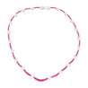 17.3ct Ruby and Diamond 18K White Gold Retro Choker Necklace