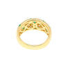 18K Gold 2 Carat Emerald & Diamond Pave Cluster Band Ring