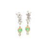 18K Gold Natural Colombian Emerald and Diamond Detachable Drop Earrings