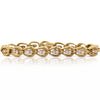 18K Gold Vintage Oval Interlocking Link Diamond Bracelet