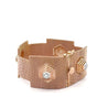 18K Rose Gold Hexagonal Shape Mesh Finish Ring, Bracelet, Pendant Set