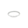 18K Solid White Gold Blue Round Cut Diamond Band Ring