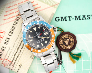1964 Rolex GMT-Master 1675 Pepsi Gilt Chapter Ring Dial PCG Unpolished Box/Paper – Assay Jewelers