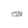 1.10 Carat Sapphire and Diamond Pave Cluster Platinum Band Ring