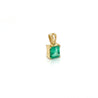 1.20 Carat Colombian Emerald Solitaire Pendant Necklace in 18K Gold