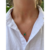 1.20 Carat Colombian Emerald Solitaire Pendant Necklace in 18K Gold