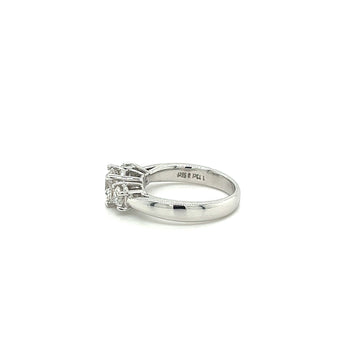 1.69 Carat 3 Stone Round Cut Lab Grown Diamond CVD Engagement Ring in Platinum Setting – Assay Jewelers