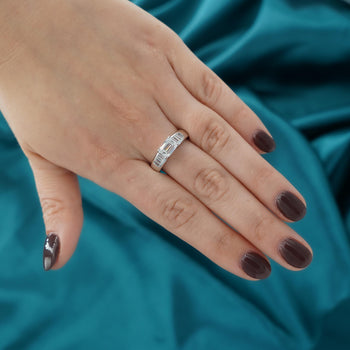 2 Carat Emerald & Baguette Cut Lab Grown Diamond East West Channel Ring – Assay Jewelers