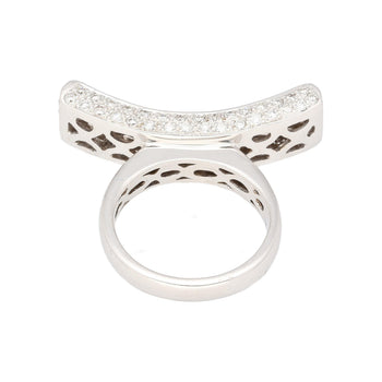 Bague chevauchante à dessus incurvé sertie de diamants taille princesse de 2 carats en 18K – Assay Jewelers