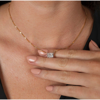 2 Carat Radiant Cut Solitaire Floating Lab Diamond Necklace – Assay Jewelers