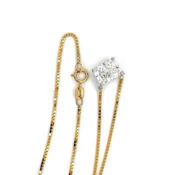 2 Carat Radiant Cut Solitaire Floating Lab Diamond Necklace – Assay Jewelers