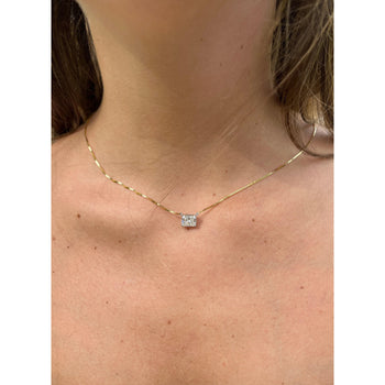 2 Carat Radiant Cut Solitaire Floating Lab Diamond Necklace – Assay Jewelers