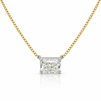 2 Carat Radiant Cut Solitaire Floating Lab Diamond Necklace – Assay Jewelers
