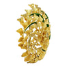 22k & 18K Yellow Gold Floral Motif Diamond Pin/brooch and Pendant