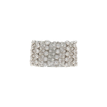 25 Carat Total Round Cut Natural Diamond Bezel Set Link Bracelet in 18K White Gold – Assay Jewelers