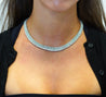 27 Carat Diamond and Emerald Flexible Choker Necklace in 18k White Gold