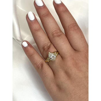 Bague croisée torsadée en or 18K avec diamant cultivé en laboratoire taille poire de 2,06 carats – Assay Jewelers
