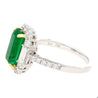 2.22ct Emerald Cut Colombian Emerald & Baguette Diamond Ring