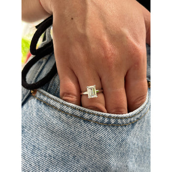 2.54 Carat G/VS1 Emerald Cut Lab Grown Diamond Ring in 14k White Gold | IGI Certified – Assay Jewelers