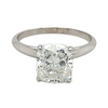 2.79 Carat Lab Grown Diamond Engagement Ring in 14K White Gold Solitaire 4-Prong Setting