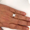 2.82 Carat Radiant Cut Lab Grown Diamond Ring in 18K White Gold IGI Certified