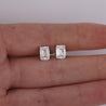 3 Carat Emerald Cut Lab Grown Diamond Stud Earrings