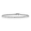 Bracelet en balle de tennis en diamant naturel de 3 carats en or blanc massif 18k