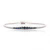 3 Carat Sapphire & Diamond Graduated Tennis Bracelet