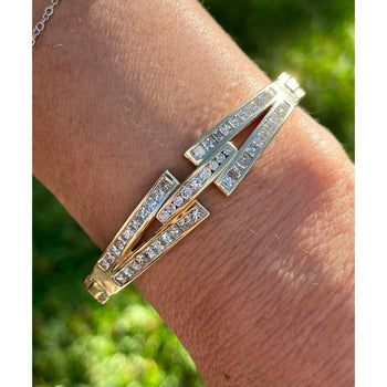 Bracelet réglable en diamant rond naturel de 3 carats – Assay Jewelers