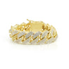 30Ct Diamond 14K Yellow Gold Miami Cuban Link Chain Bracelet