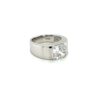 3.03 Carat Radiant Cut Diamond East West Ring 14K White – Assay Jewelers