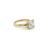 3.40 Carat Round Cut F/VS2 Lab Grown Diamond Solitaire Ring in 14K Yellow Gold